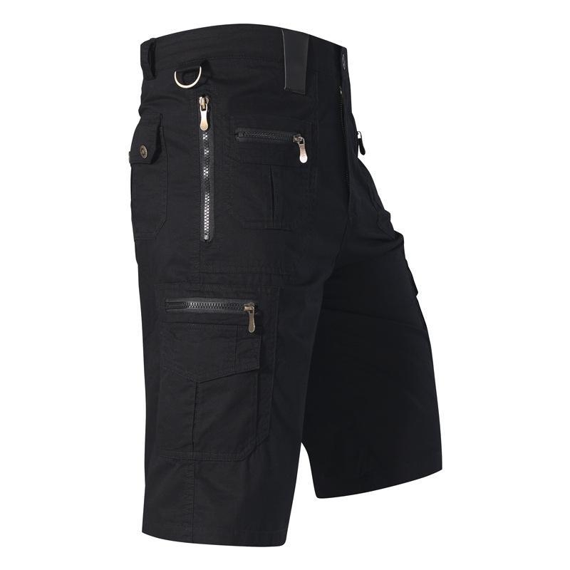 Meeste piiriülesed kärbitud püksid, lahtised sirged suvised pluss-suuruses trendikad vabaaja keskmise pikkusega püksid, mitme kotiga puuvillased tööriistapüksid