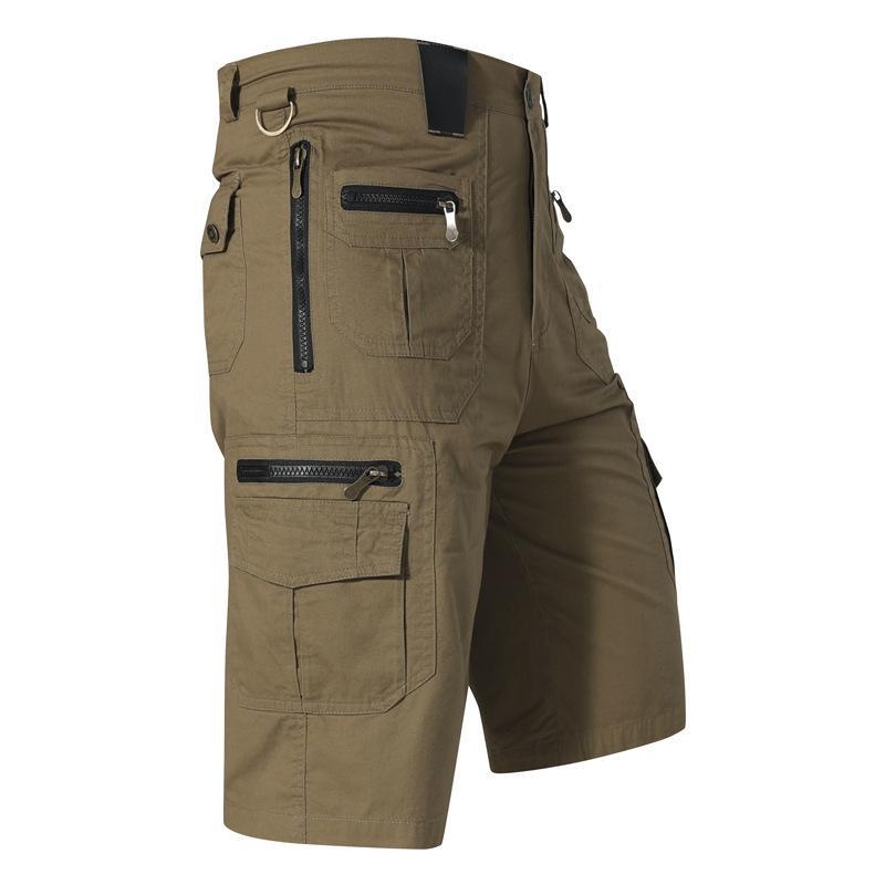 Meeste piiriülesed kärbitud püksid, lahtised sirged suvised pluss-suuruses trendikad vabaaja keskmise pikkusega püksid, mitme kotiga puuvillased tööriistapüksid