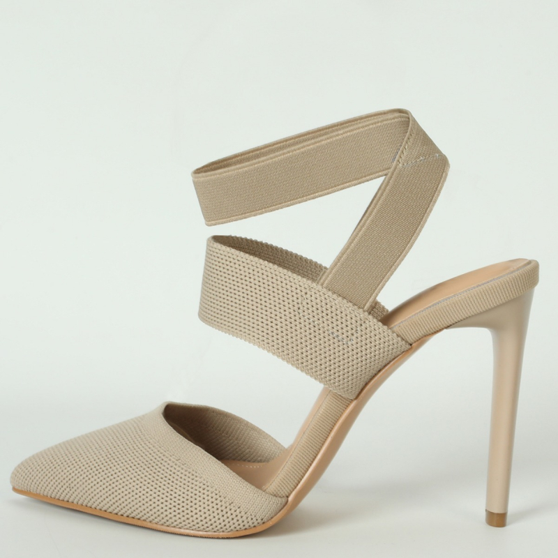 Niche Baotou üreges rugalmas szalaggal rugalmas szalaggal üreges magas sarkú hegyes orrú szandál női stiletto szexi elegáns