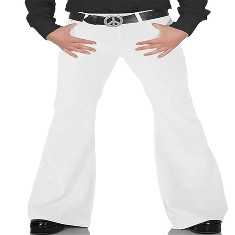 Férfi új, egyszínű, rugalmas, Amazon külkereskedelmi, lezser, retró, trapéznadrág