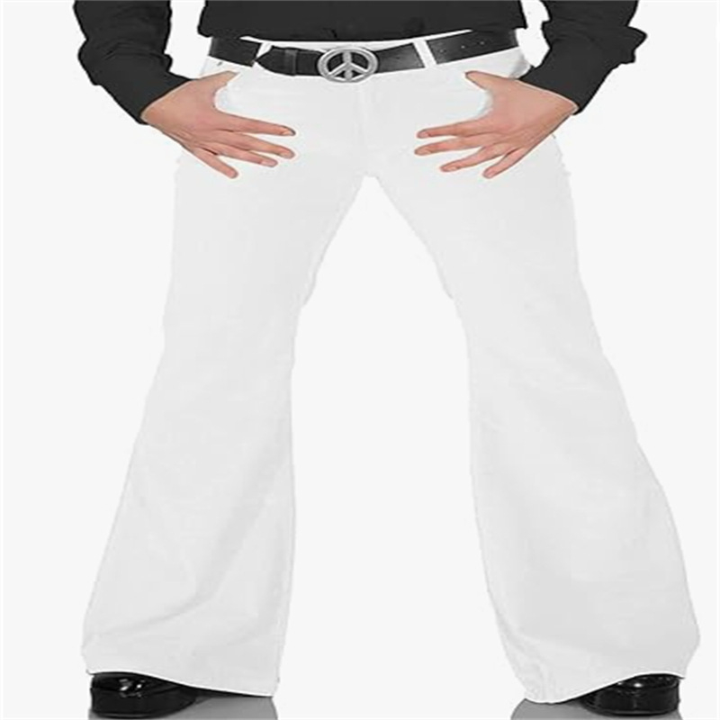 Férfi új, egyszínű, rugalmas, Amazon külkereskedelmi, lezser, retró, trapéznadrág