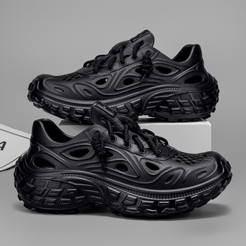 Παντόφλες με τακούνι, καλοκαιρινά, αντιολισθητικά, νέα σανδάλια θαλάσσης, ανδρικά, παπούτσι με χοντρή σόλα, αντιολισθητικά, παπούτσια για ζευγάρια