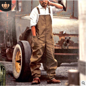 Q017 Európske a americké 2024 Amazon Export cezhraničný nový štvorsezónny čistofarebný voľný rovný pracovný odev ležérne overaly