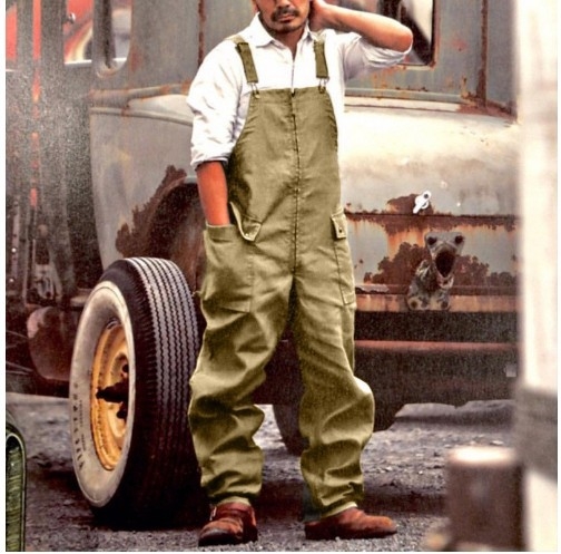 Q017 Európske a americké 2024 Amazon Export cezhraničný nový štvorsezónny čistofarebný voľný rovný pracovný odev ležérne overaly