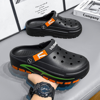 Férfi cipők, nyári felsőruházat, univerzális szandálok, férfi strandcipők, koreai stílusú alkalmi, lélegző, félzsákos szandálok férfiaknak