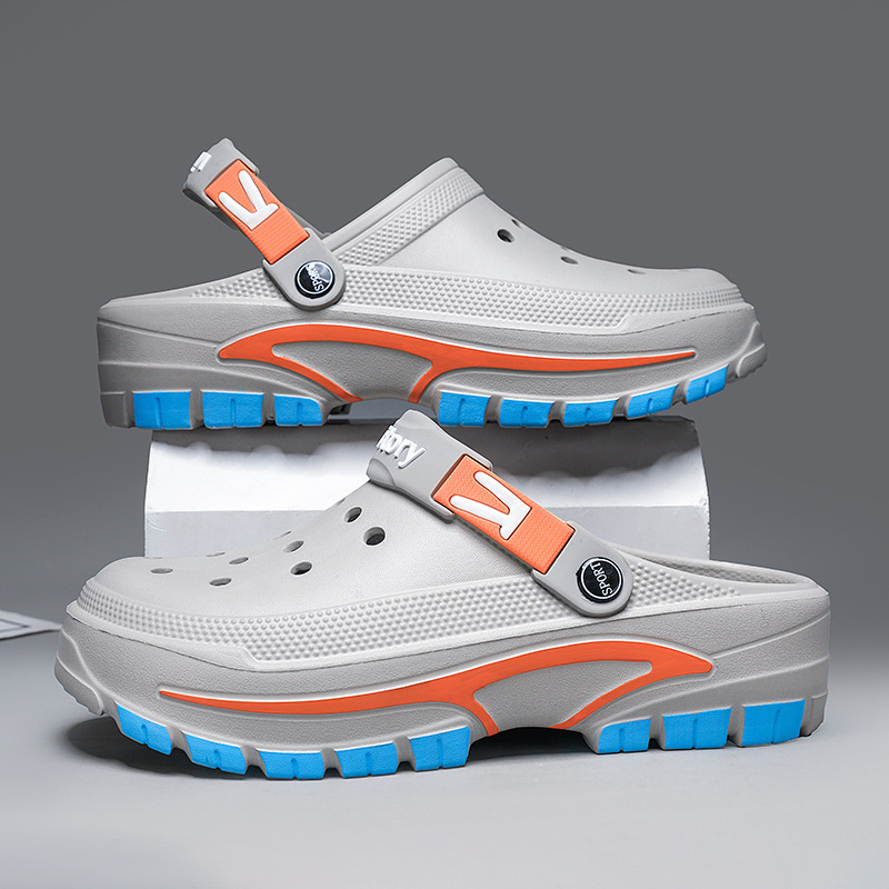 Férfi cipők, nyári felsőruházat, univerzális szandálok, férfi strandcipők, koreai stílusú alkalmi, lélegző, félzsákos szandálok férfiaknak