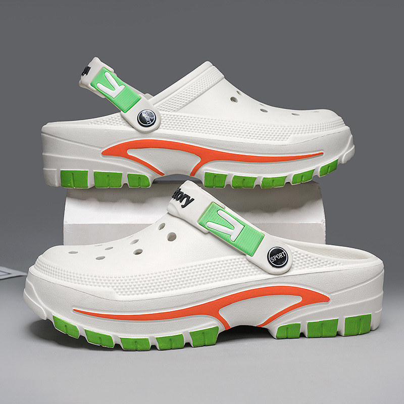 Férfi cipők, nyári felsőruházat, univerzális szandálok, férfi strandcipők, koreai stílusú alkalmi, lélegző, félzsákos szandálok férfiaknak