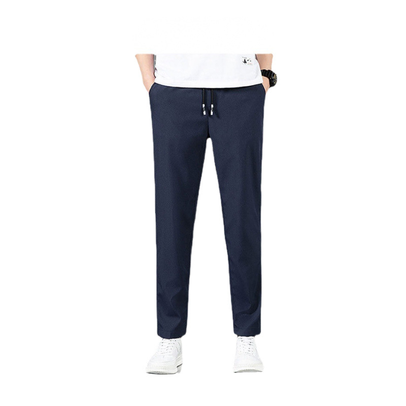 Pánske ležérne nohavice, letné tenké hodvábne nohavice značky Tide, voľné rovné športové pánske nohavice generácie vlasov