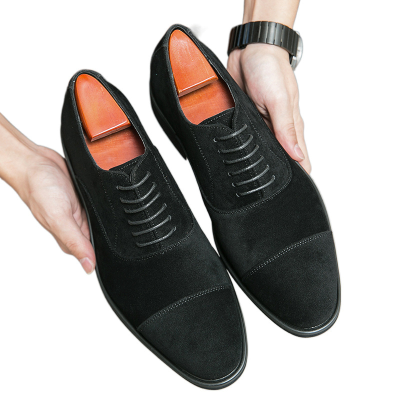 Tavaszi és őszi matt bőr velúr alkalmi bőrcipők brit divatos cipők hegyes orrú bebújós stylist cipők Cuiwei