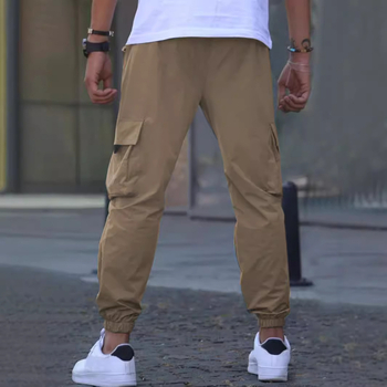 2025 Új Őszi és Téli Férfi Lezser Nadrág Leggings Tiszta Színű Nadrág Húzózsinóros Nadrág Taktikai Nadrág Több Zsebes Nadrág Munkaruházat