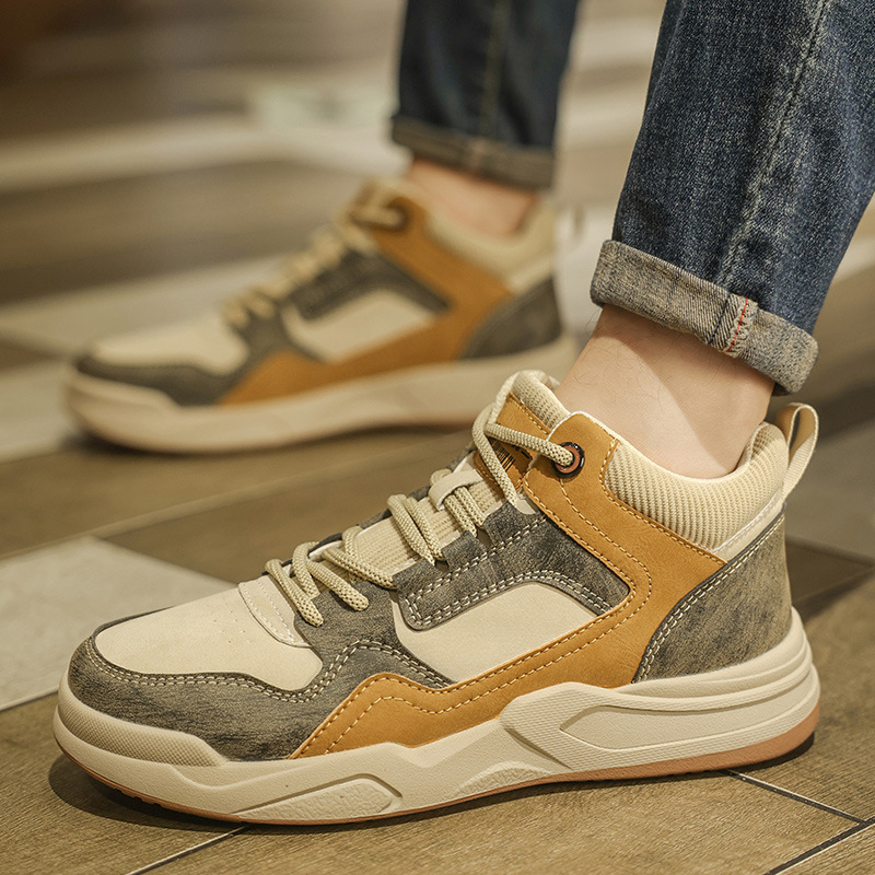 Férfi cipők Tél 2024 Új Középkategóriás Férfi tornacipő Diák Divat Alkalmi Cipők Gyapjú bélésű Munkaruha Csizmák Pamut Cipők