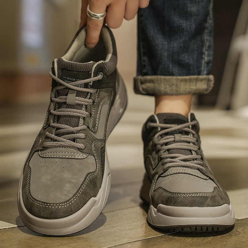 Férfi cipők Tél 2024 Új Középkategóriás Férfi tornacipő Diák Divat Alkalmi Cipők Gyapjú bélésű Munkaruha Csizmák Pamut Cipők