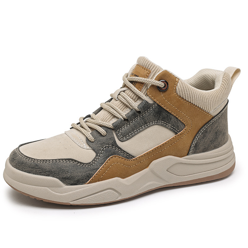 Férfi cipők Tél 2024 Új Középkategóriás Férfi tornacipő Diák Divat Alkalmi Cipők Gyapjú bélésű Munkaruha Csizmák Pamut Cipők