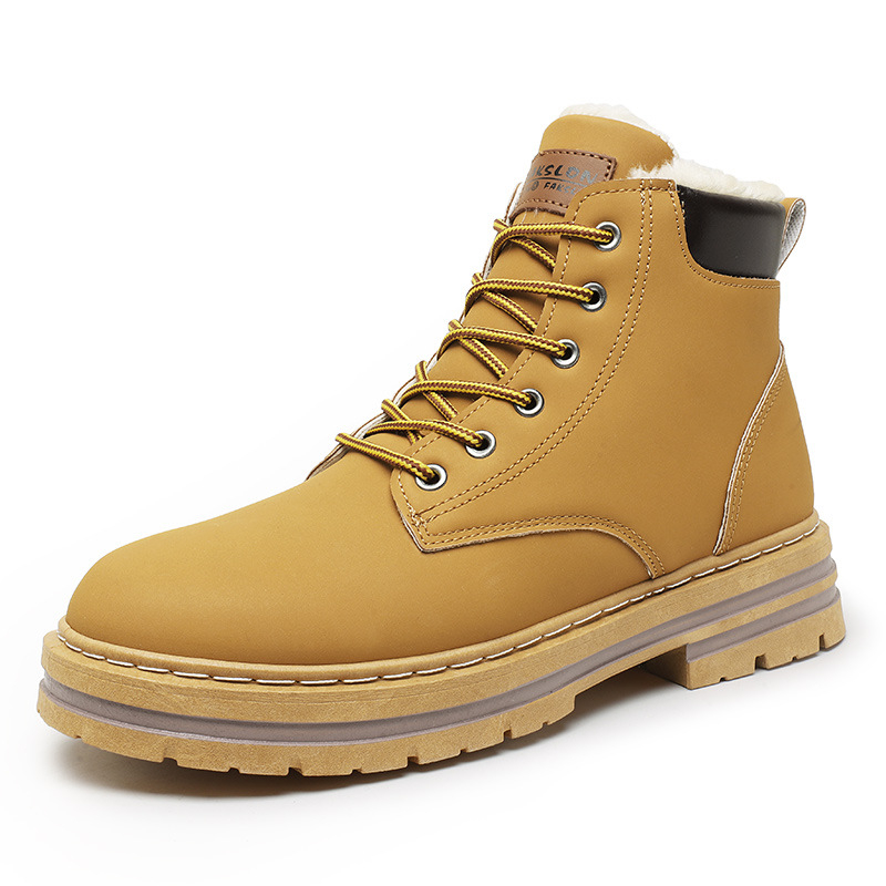 Cross-border Explosions Martin csizma, férfi plus size 48-as férfi csizma, retró brit stílusú, magas szárú munkaruha csizma, bőr csizma