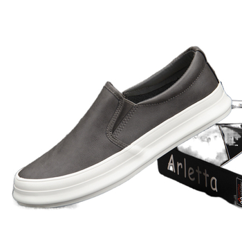 Baoda [Explosions] 8037 Ανδρικά Παπούτσια Casual Δερμάτινα Παπούτσια Joker Board Ανοιξιάτικα και Φθινοπωρινά Παπούτσια με Μαλακές Σόλες Slip-on Lazy Shoes