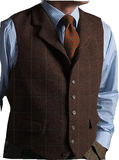 Nauja vyriška languota laisvalaikio liemenė jaunikio pabroliui, plona, britiška vyriška vienaeilė liemenė