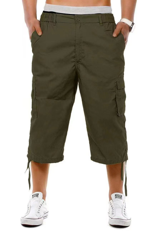 Meeste vabaaja mitme taskuga tööriistapüksid, meeste lahtised vabaaja püksid, capri püksid