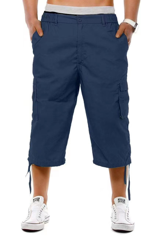 Meeste vabaaja mitme taskuga tööriistapüksid, meeste lahtised vabaaja püksid, capri püksid