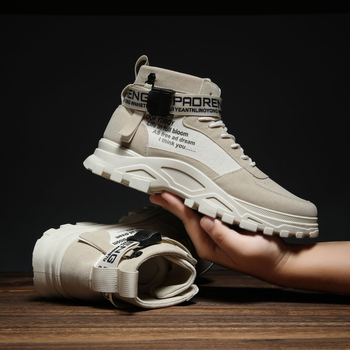 Ανδρικά παπούτσια casual 2024, μοντέρνα κορεάτικα ψηλοτάκουνα ανδρικά παπούτσια, φθινοπωρινές μπότες, ανδρικά παπούτσια για υπαίθριες δραστηριότητες