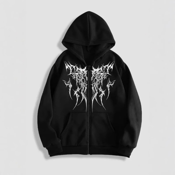 Határokon átnyúló Y2K Retro Punk Digitális Nyomtatású Lezser Kapucnis Pulóver Amerikai Gótikus Páros Sport Kapucnis Pulóver