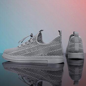 2024 Letné priedušné duté sieťované výrazné ľahké topánky s otvormi, outdoorové športové módne pánske doskové topánky