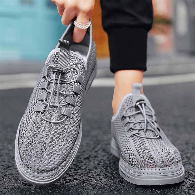 2024 Letné priedušné duté sieťované výrazné ľahké topánky s otvormi, outdoorové športové módne pánske doskové topánky