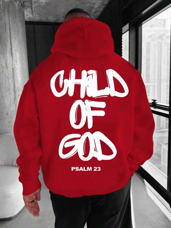 [En-gros din fabrică] Imprimeu CHILD OF GOD, hanorac casual pentru bărbați, mânecă lungă la modă