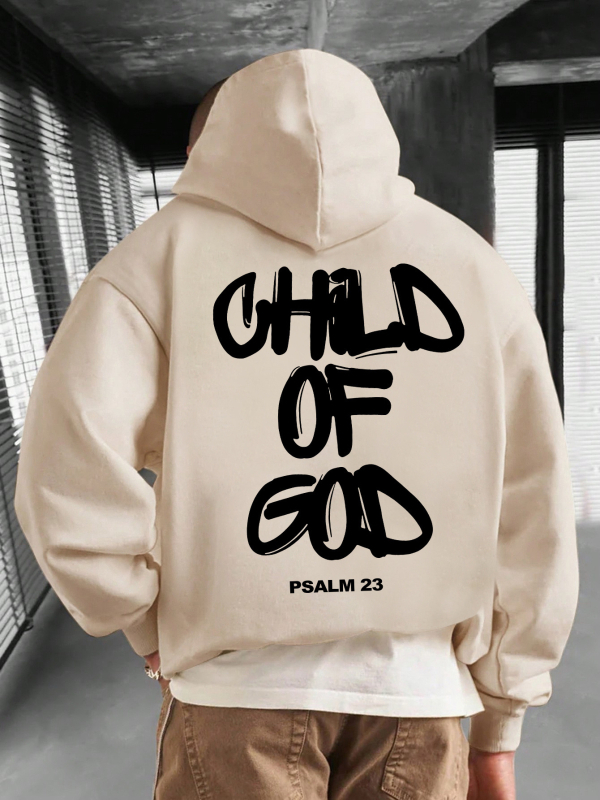 [En-gros din fabrică] Imprimeu CHILD OF GOD, hanorac casual pentru bărbați, mânecă lungă la modă