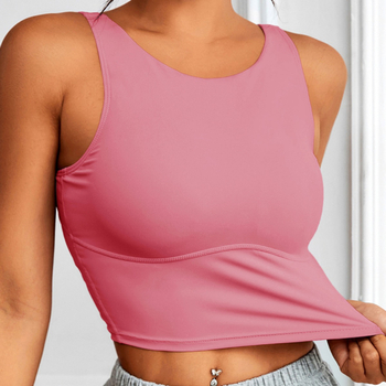 B1066 Vienspalvė, nuoga jogos liemenėlė be rankovių, moteriška graži nugaros liemenėlė jogos sportui, fitnesui, bėgimui ir laisvalaikiui
