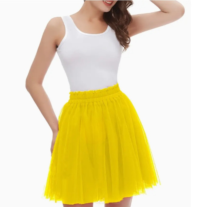 Fustă plisată cu talie, cu plasă de criptare, cusut, tutu pentru adulți, performanță, fustă de alergare, Halloween, cadou de Crăciun, fustă