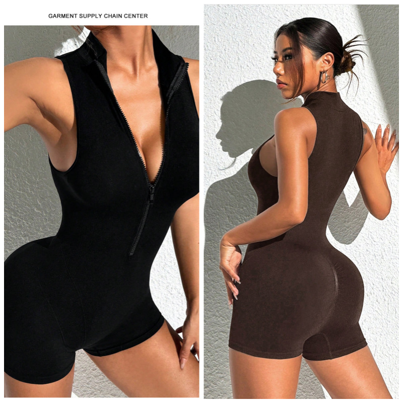 4 spalvų persikinės spalvos šortai su užtrauktuku ant užpakaliuko, jogos bodžiai, formuojantys apatiniai drabužiai, fitneso sportinė apranga, moteriški kombinezonai