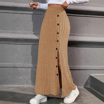 2024 m. rudens tarpvalstybinis „Amazon“ Europos ir Amerikos moterų sijonas su juostelėmis ir ventiliacijos sagomis, dekoratyvinis sijonas su klubais, ilgas sijonas