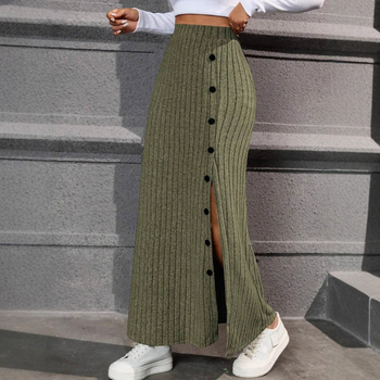 2024 m. rudens tarpvalstybinis „Amazon“ Europos ir Amerikos moterų sijonas su juostelėmis ir ventiliacijos sagomis, dekoratyvinis sijonas su klubais, ilgas sijonas