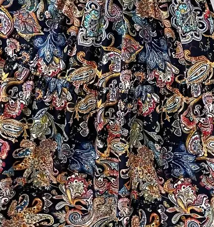 2025-ös nyári új európai és amerikai női sifon mintás, magas derekú, plus size culottes