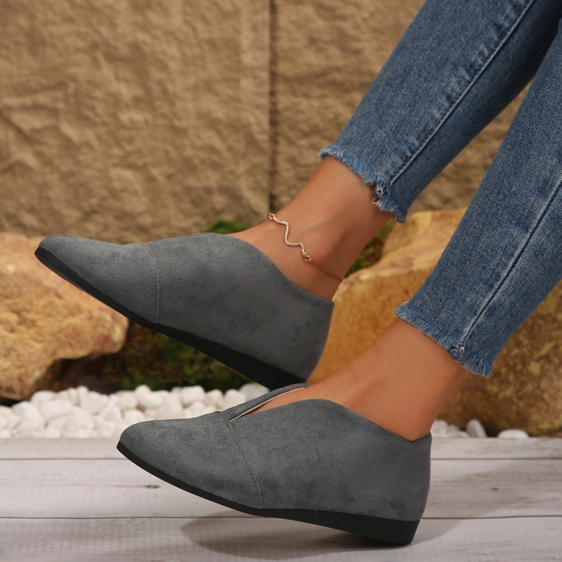 Külkereskedelmi cipők, határokon átnyúló, új, 2024-es női cipők, tavaszi és őszi alkalmi cipők, hegyes sarkú, lapos, nagy méretű cipők