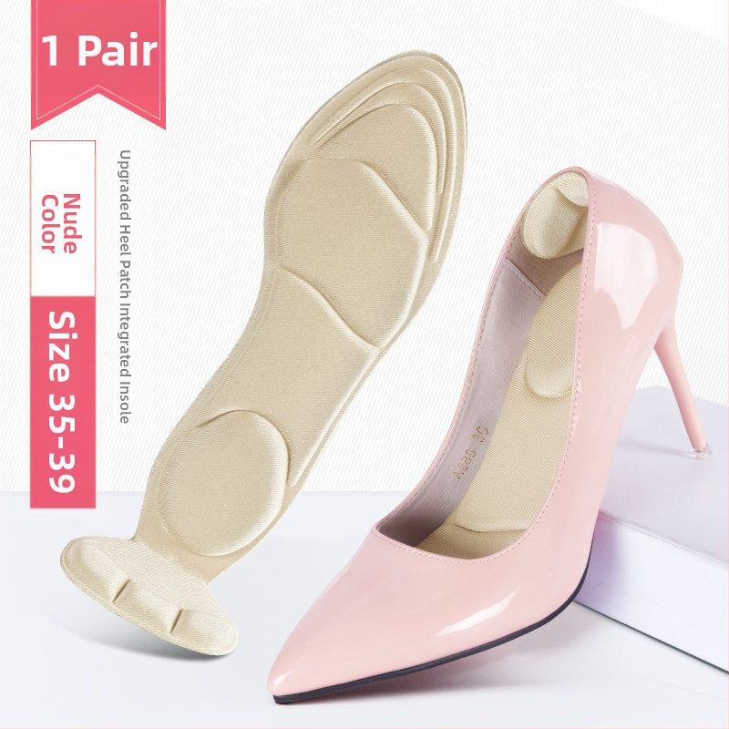 4D sisetallad naistele, kes ei väsi pärast pikka seismist, higi imavad, hingavad, paksendatud, lööke neelavad, ülipehmed kõrge kontsaga kingad, poole suurusega padjad, kontsakleebised