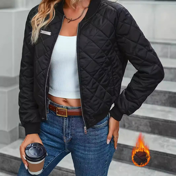 2024. aasta uus ühevärviline puuvillase polstriga jakk