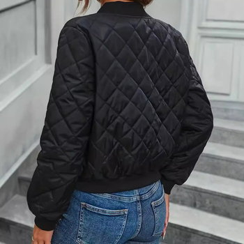 2024. aasta uus ühevärviline puuvillase polstriga jakk