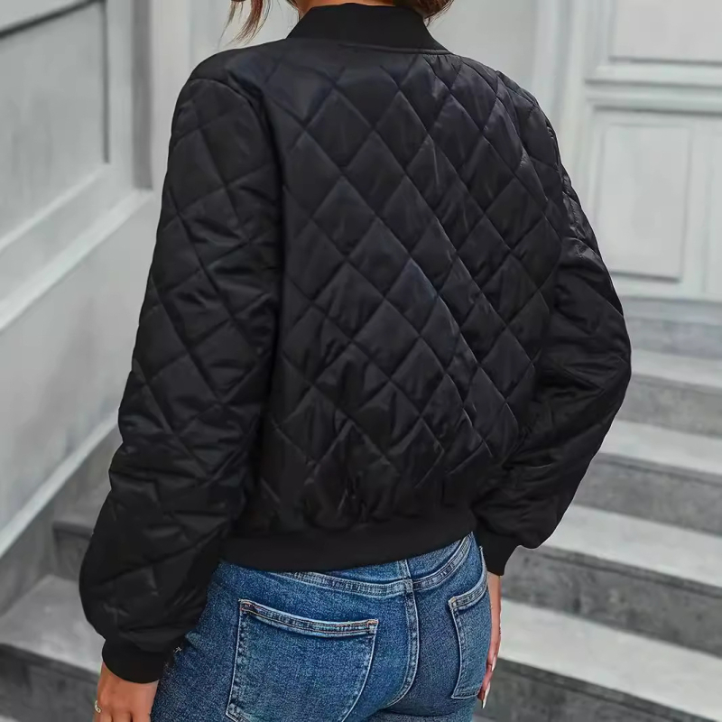 2024. aasta uus ühevärviline puuvillase polstriga jakk