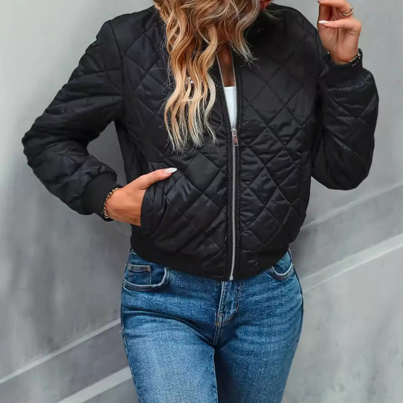 2024. aasta uus ühevärviline puuvillase polstriga jakk