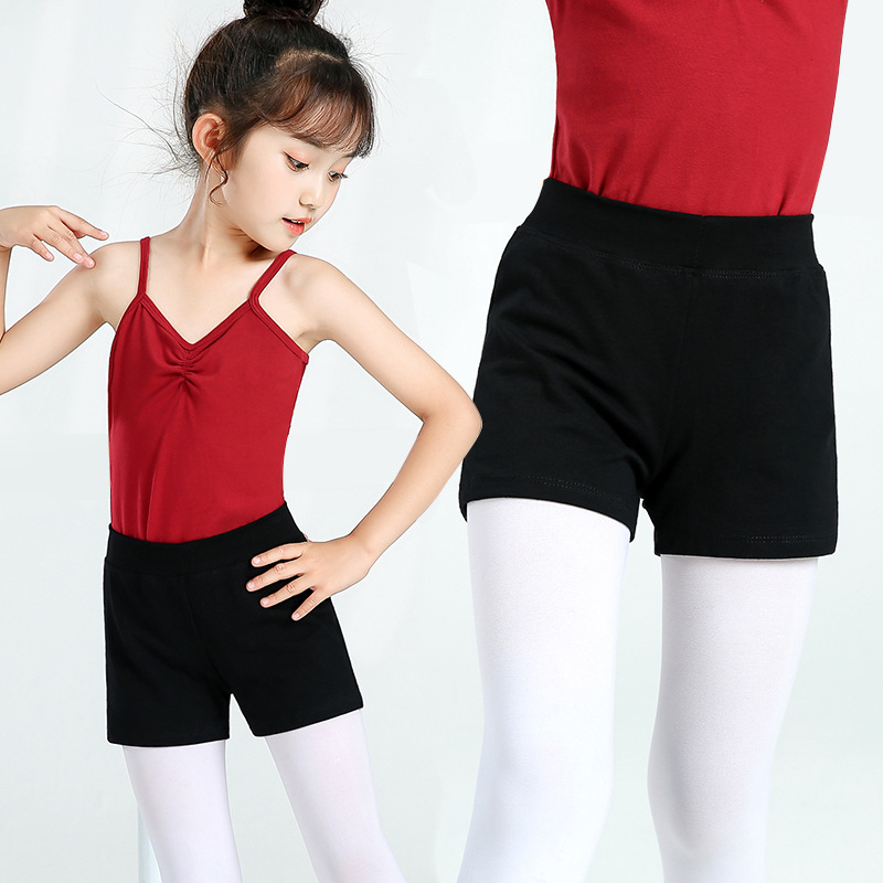 Детски панталони за танци, триточкови балетни боксерки, черни предпазни шорти, етнически боксерки за момичета