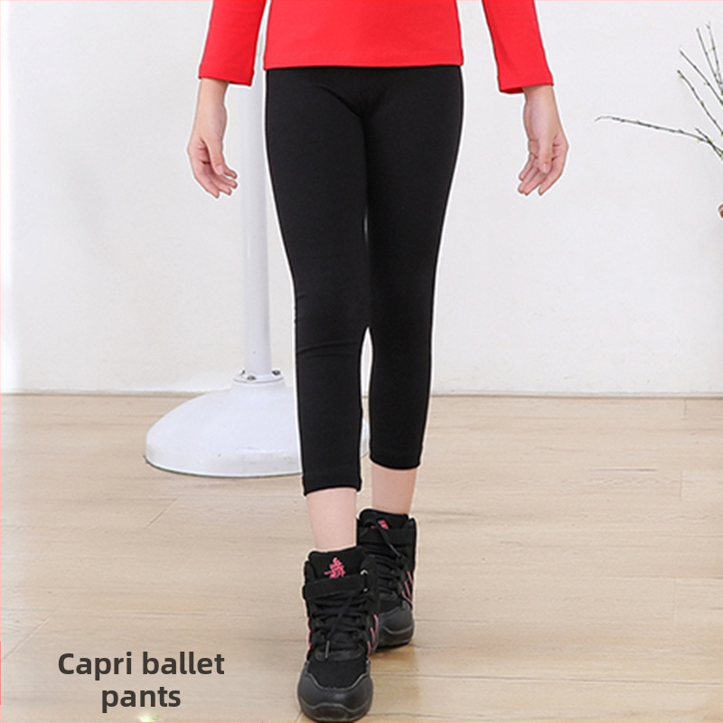 Детски панталони за танци, триточкови балетни боксерки, черни предпазни шорти, етнически боксерки за момичета