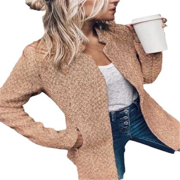 Дамско облекло Европа и Съединените щати независима станция есен и зима AliExpress Amazon експлозии Улично хипстърско дебело вълнено палто