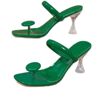 Παντόφλες με ψηλό τακούνι για το καλοκαίρι του 2024, σε χρώμα καραμέλας, για το εξωτερικό εμπόριο στην Ευρώπη και την Αμερική.