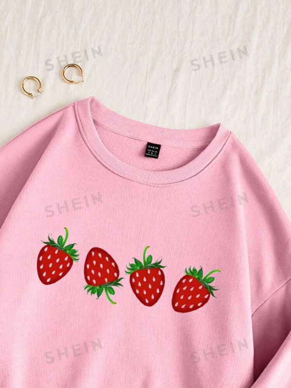 [Határokon átnyúló európai méret] Shein női lezser epermintás ruha