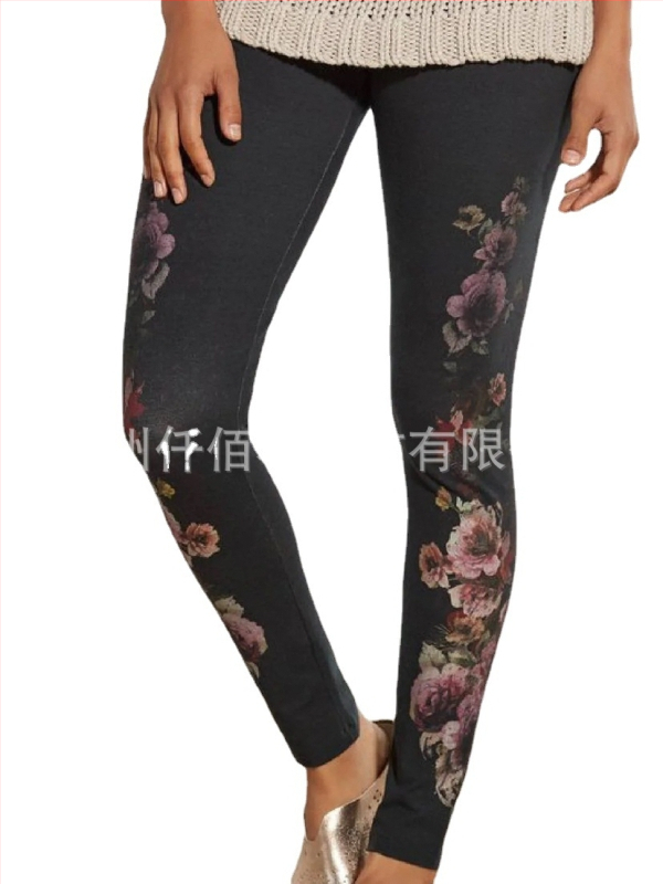 Jeseň 2022 cezhraničný zahraničný obchod európske a americké módne kartáčované potlačené štíhle zoštíhľujúce nohavice nohavice dámske oblečenie