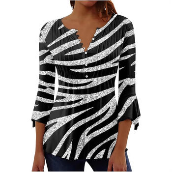 Vieneilis laisvas moteriškas tiesioginės didmeninės prekybos tendencija 3D skaitmeninio spausdinimo mados moteriškas V formos iškirptės puskardiganas