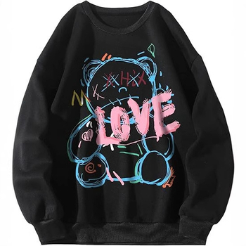 Női mintás hosszú ujjú pulóver