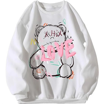 Női mintás hosszú ujjú pulóver