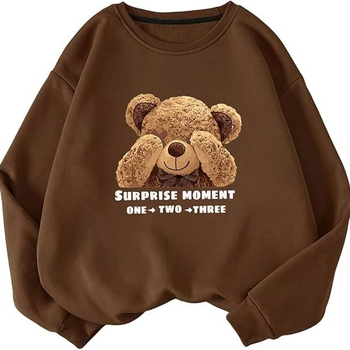 Női mintás hosszú ujjú pulóver